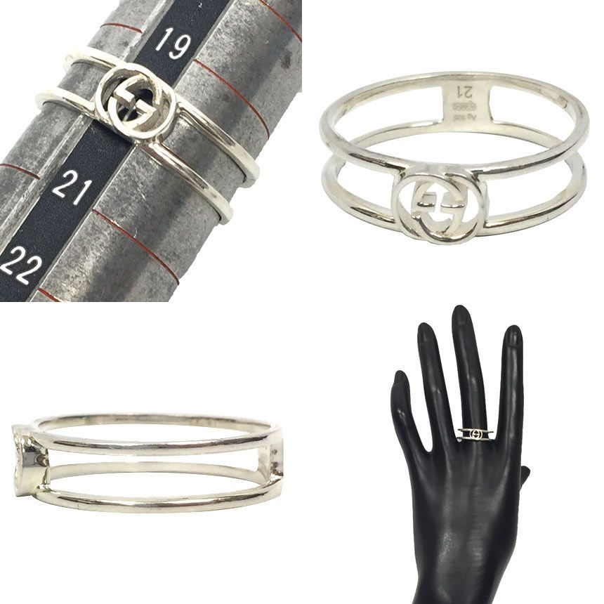 GUCCI インターロッキングG GUCCI グッチ インターロッキングG リング ＃21 シルバー aq7730
