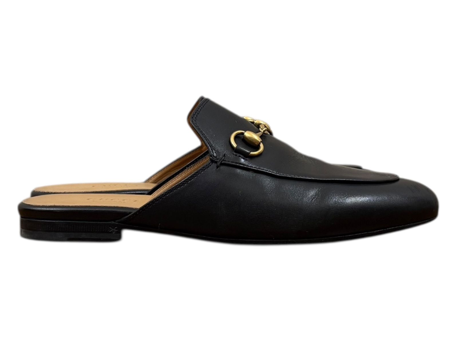 GUCCI (グッチ) プリンスタウン レザー スリッパ シューズ ホース