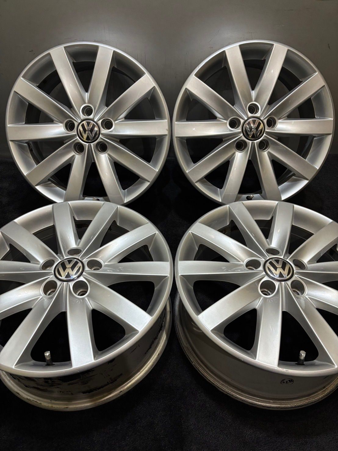 VW フォルクスワーゲン ゴルフ6 ハイライン 17インチ 7 J 54 112 5 H アルミホイール 4本 2 L 15