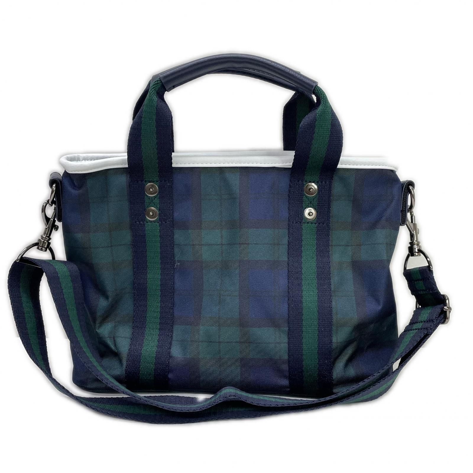 ポロゴルフ POLO GOLF カートバッグ 緑 ブラックウォッチ チェック柄