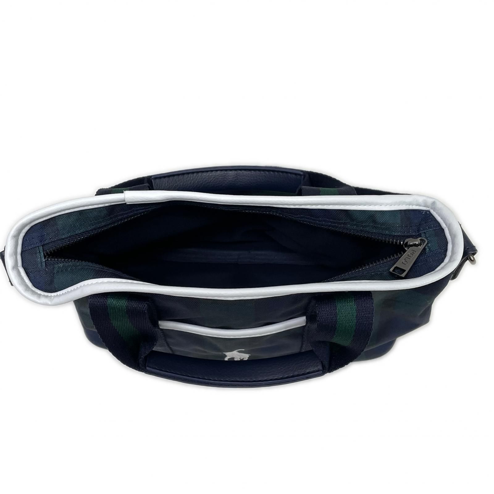 ポロゴルフ POLO GOLF カートバッグ 緑 ブラックウォッチ チェック柄