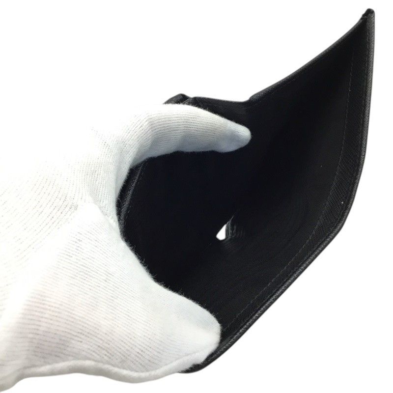  PRADA プラダ 三つ折り財布 コンパクトウォレット 1 MH 025 レザー ブラック ゴールド金具 品 -B 質屋 か ｎ 三つ折り財布 折り財布