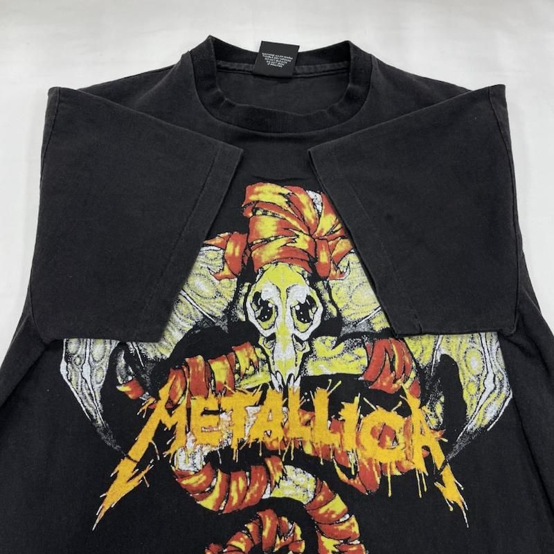 古着 METALLICA メタリカ バンドT ロックT スカル ヴィンテージ加工