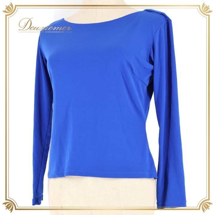 社交ダンス 衣装 トップス ブラウス ブルー系 チャコット Chacott 青