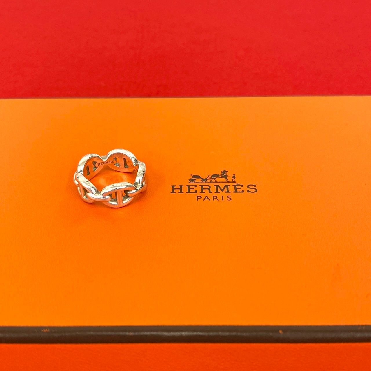 HERMES エルメス アンシェネ リング PM シルバー925 指輪 8号 レディース 小物 シルバー 39317