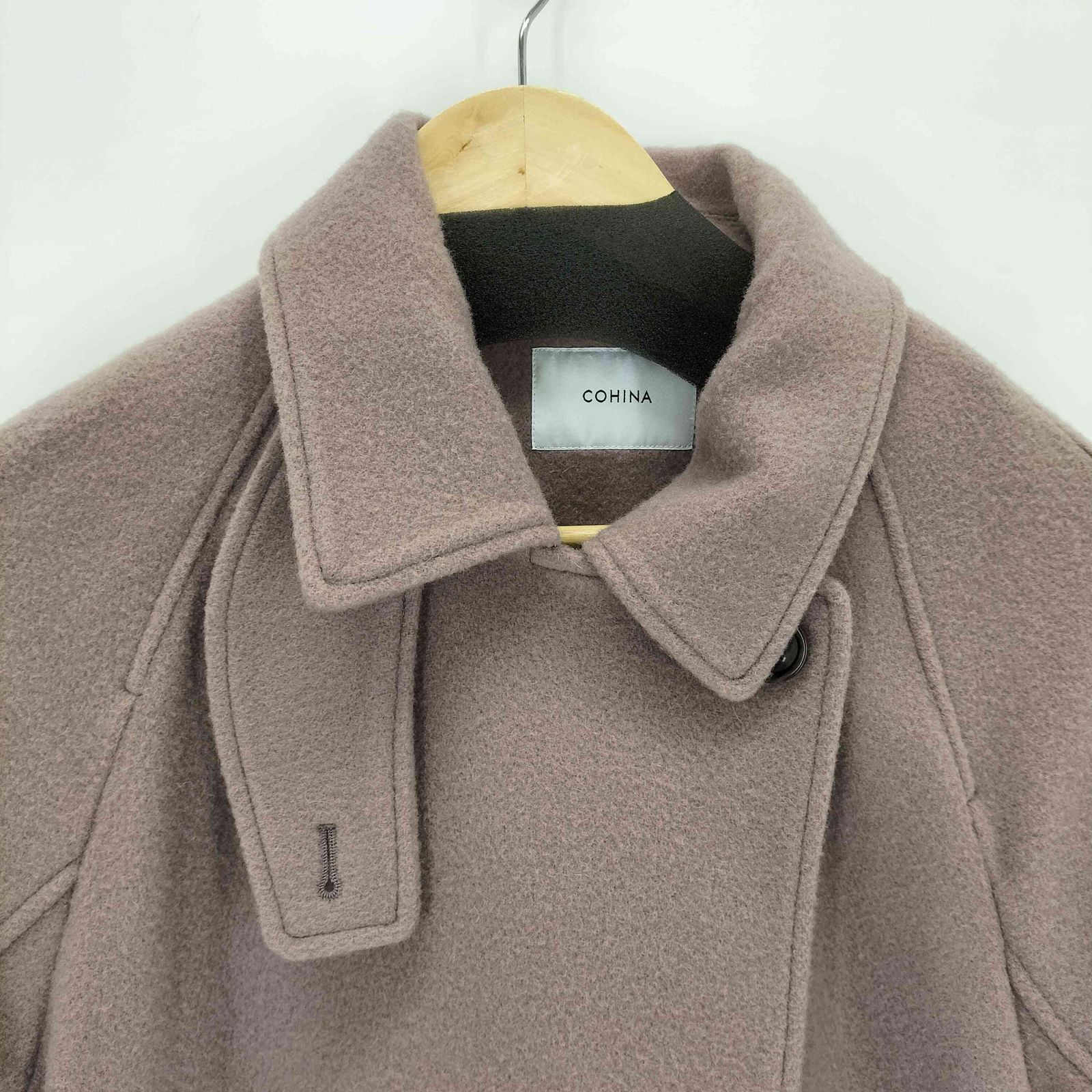 コヒナ COHINA 2wayカラーバックフレアウールコート レディース SHORT