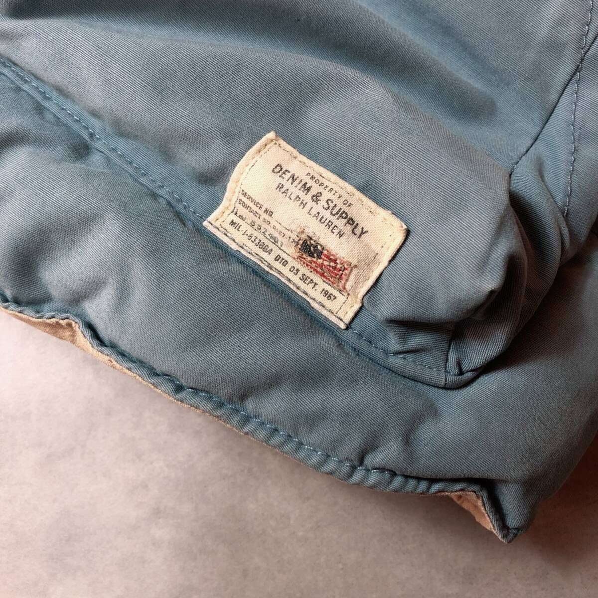 GQ4224◇DENIM & SUPPLY RALPH LAUREN : ダウンベスト◇M◇水色系