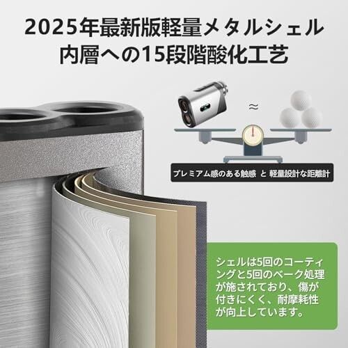 おすすめ】ゴルフ距離計 レーザー測定器 1000m対応 大画面＆6.5倍望遠
