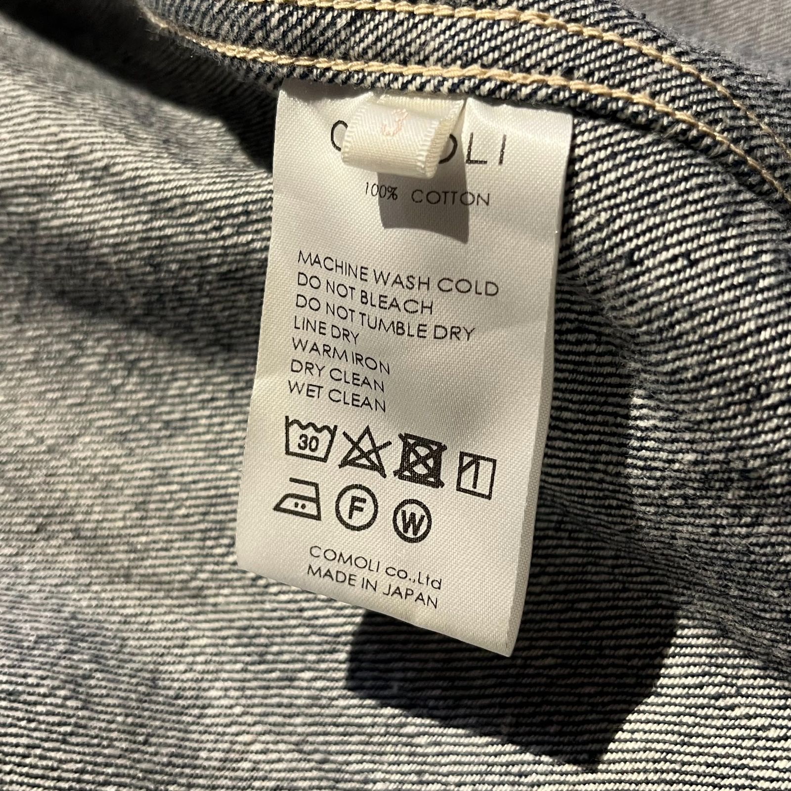 COMOLI 21aw デニムワークジャケット 3 インディゴ カバーオール