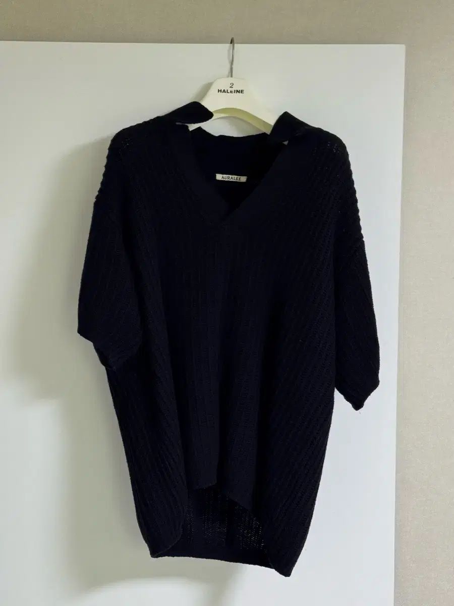 <4> オーラリー ブラック コットン ウール 半袖 Kara カラ ニット