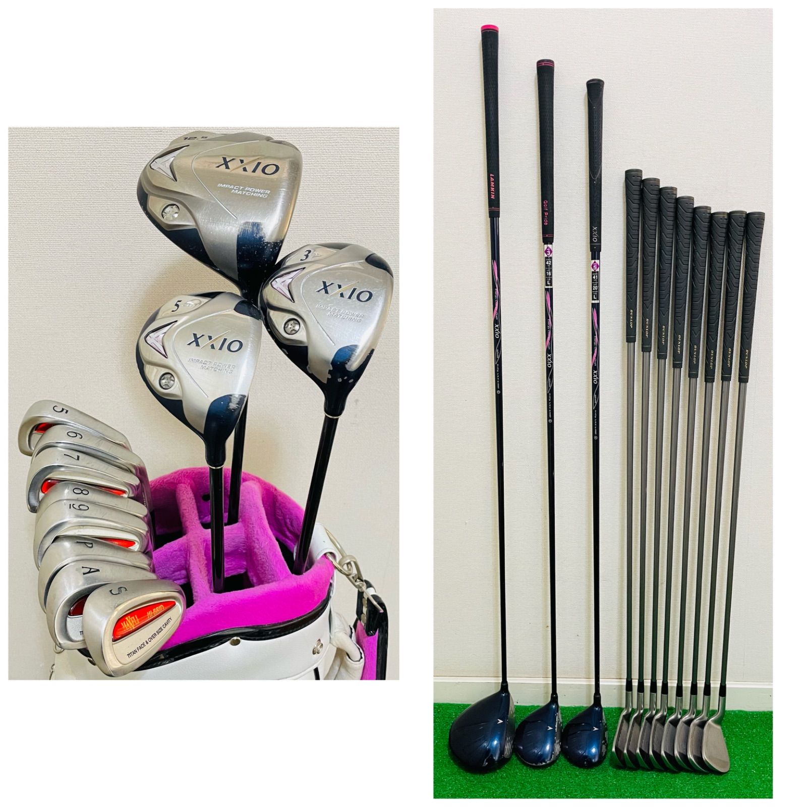 DUNLOP XXIO MAXFLI ダンロップ レディース 女性用 右利き ゴルフクラブ11本セット フレックスL ドライバー ウッド アイアン 9401