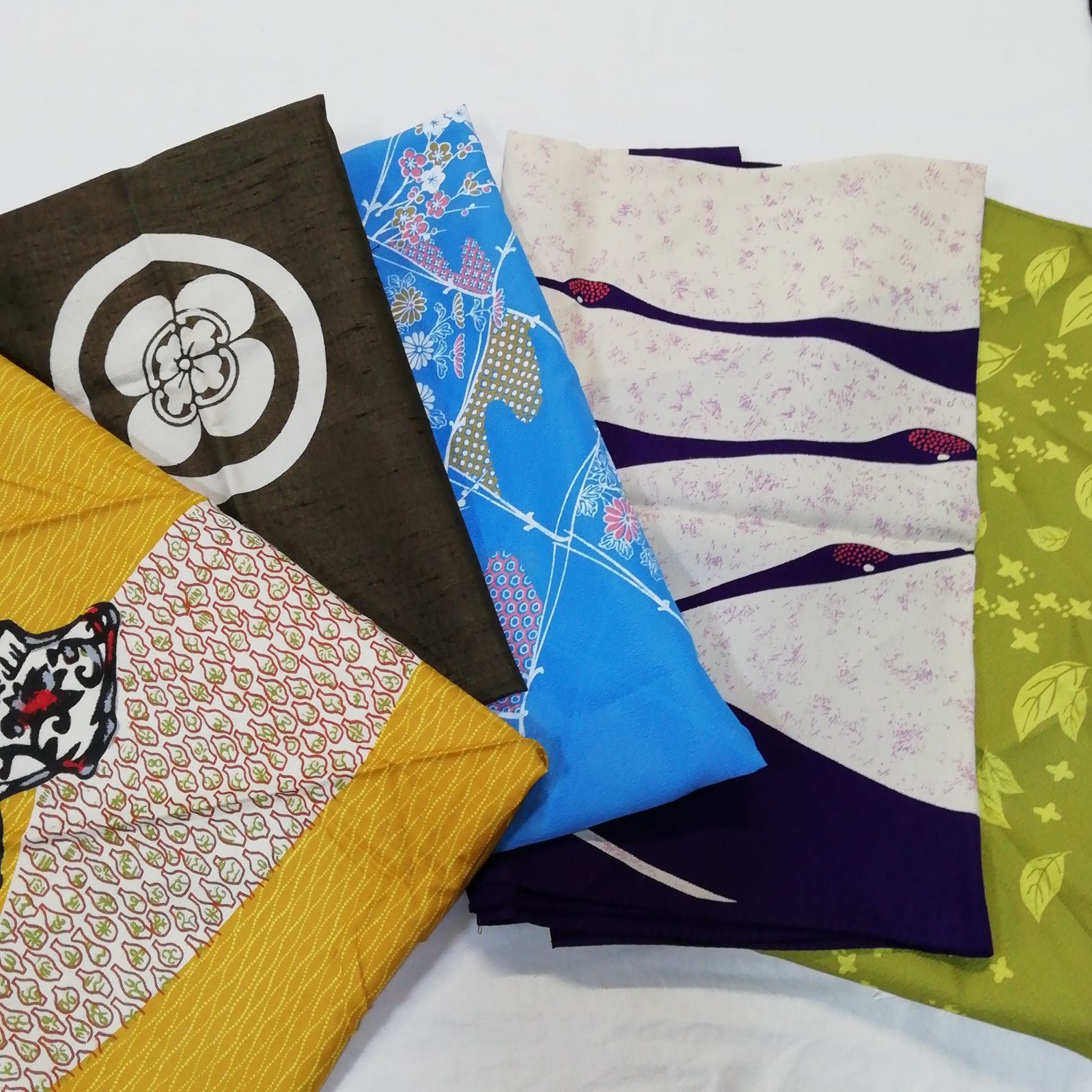 風呂敷 (ふろしき) 中判〜大判 5枚まとめ売り♪ レトロ 昭和 風情ある