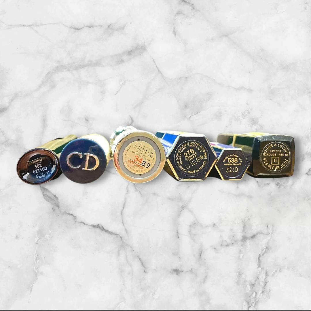 ハイブランド口紅まとめ売り Dior YSL ジバンシイ 等 使用品含む