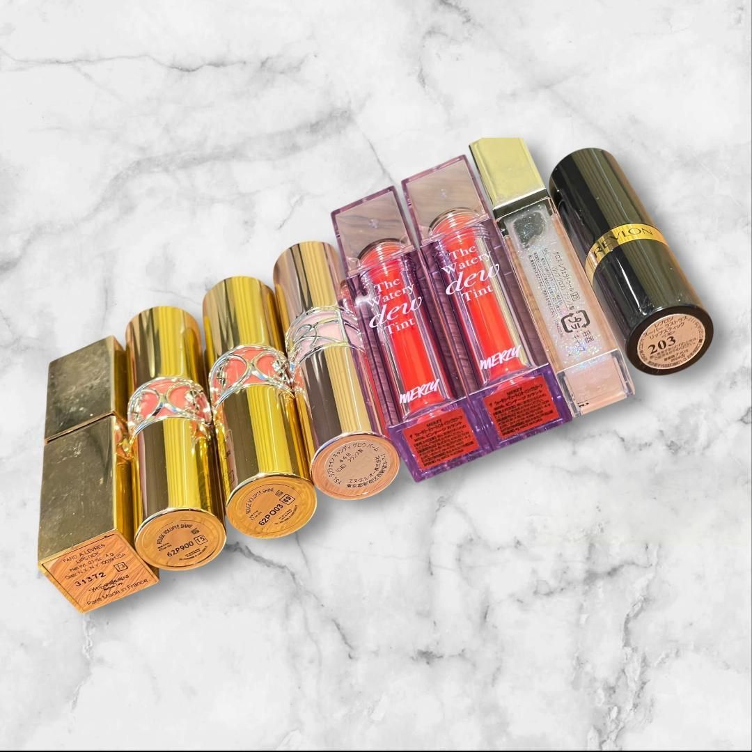 ハイブランド口紅まとめ売り Dior YSL ジバンシイ 等 使用品含む