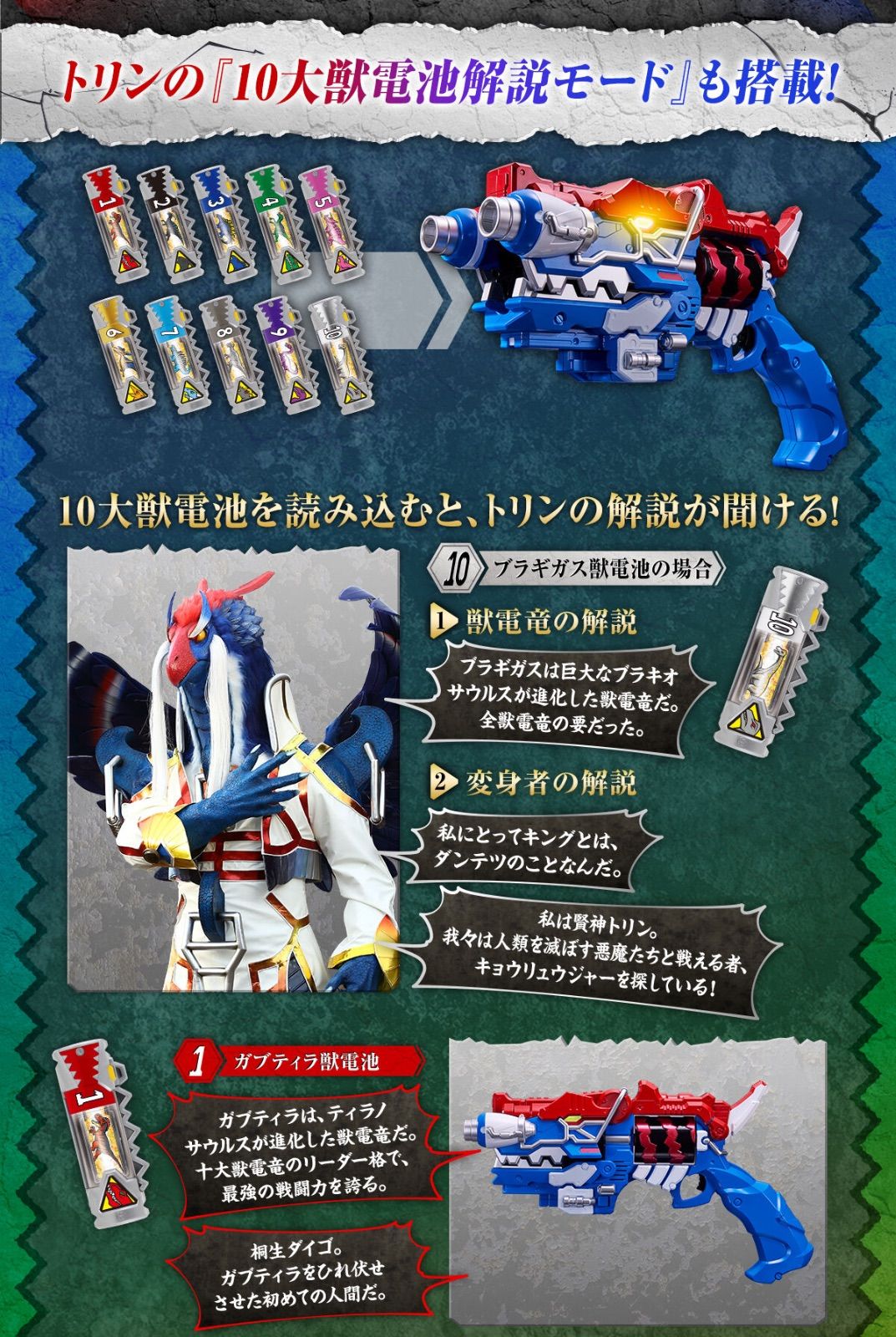 ギガガブリボルバー MEMORIAL EDITION 10大獣電池セット 『獣電戦隊