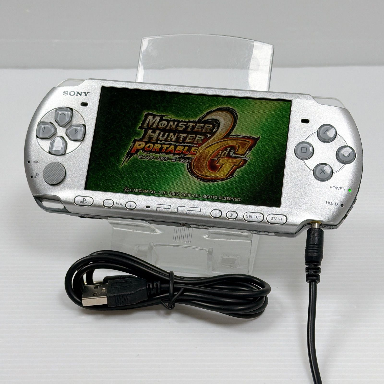 PSP 3000 ミスティックシルバー 遊べるセット FW 6 60 後期型モデル ソニー プレイステーション ポータブル SONY PlayStation Portable