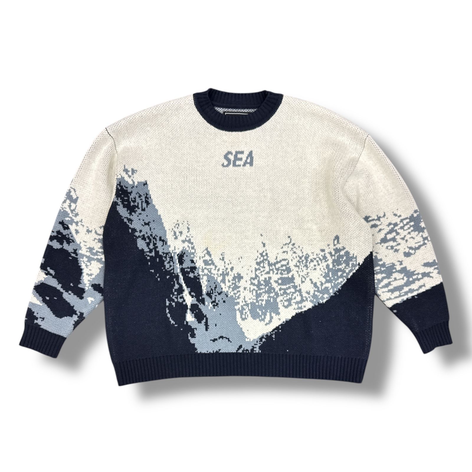 wind and sea ウィンダンシー ニット セーター WIND AND SEA 23AW Mt Snow Sweater グラフィック クルーネック ニット