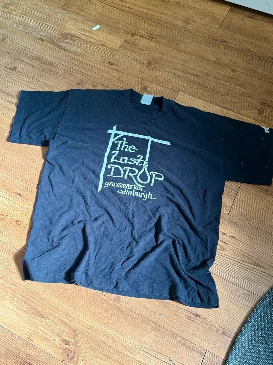 90 s シングルステッチ ブラック Tシャツ