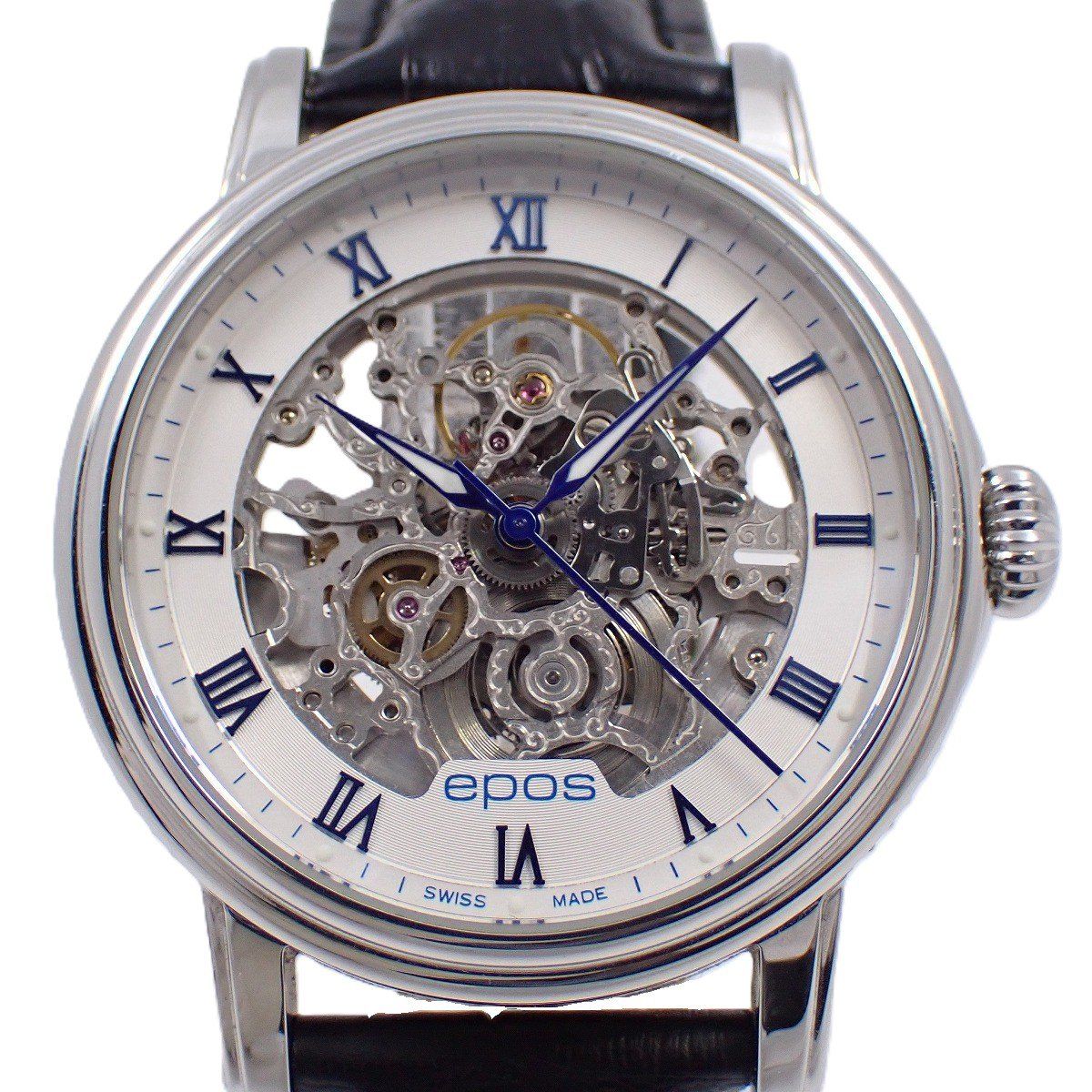EPOS エポス エモーション スケルトン 自動巻き メンズ 腕時計 白文字