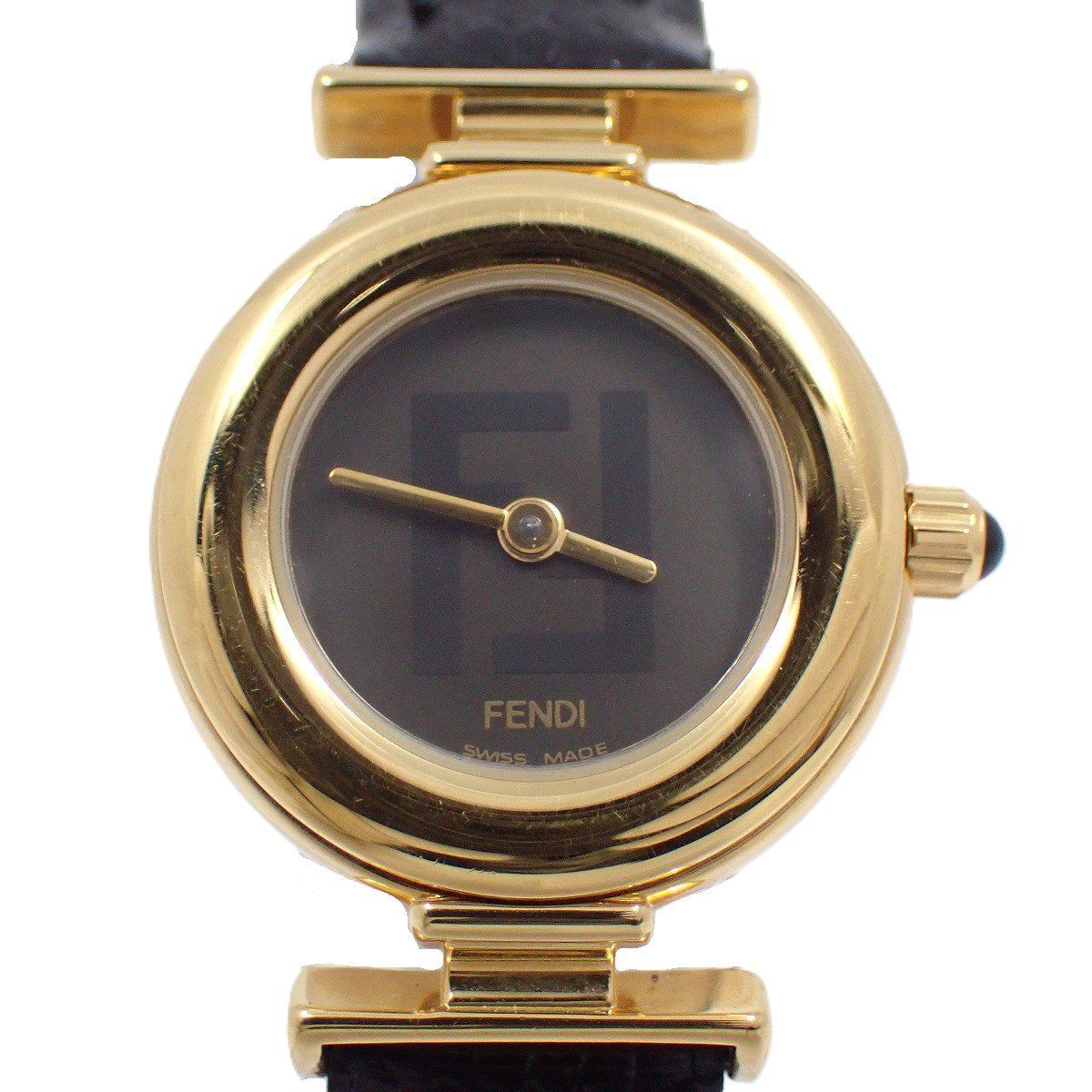 フェンディ 320L クォーツ レディース 腕時計 ゴールドGP ロゴ入り