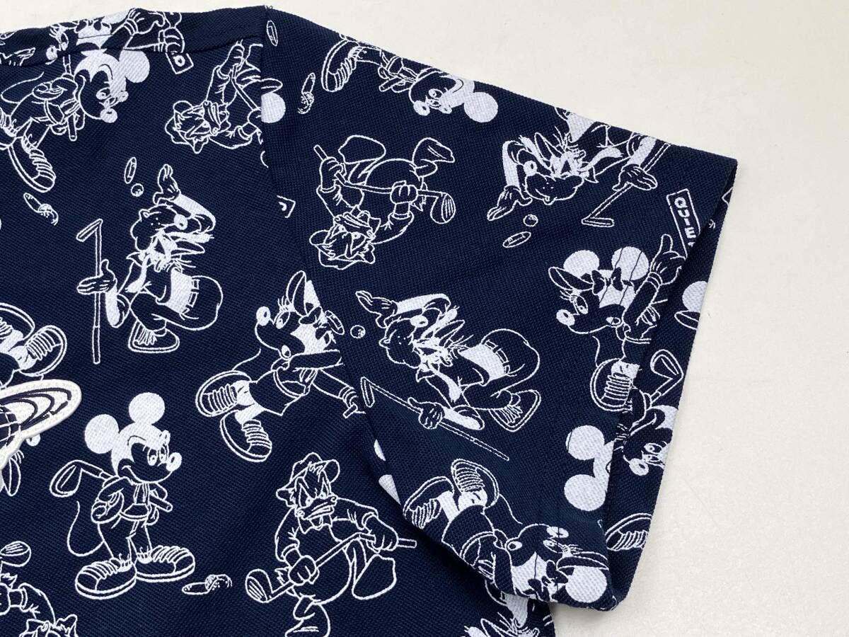 BEAMS GOLF×DISNEY ビームスゴルフ ディズニー 総柄 ポロシャツ 半袖 