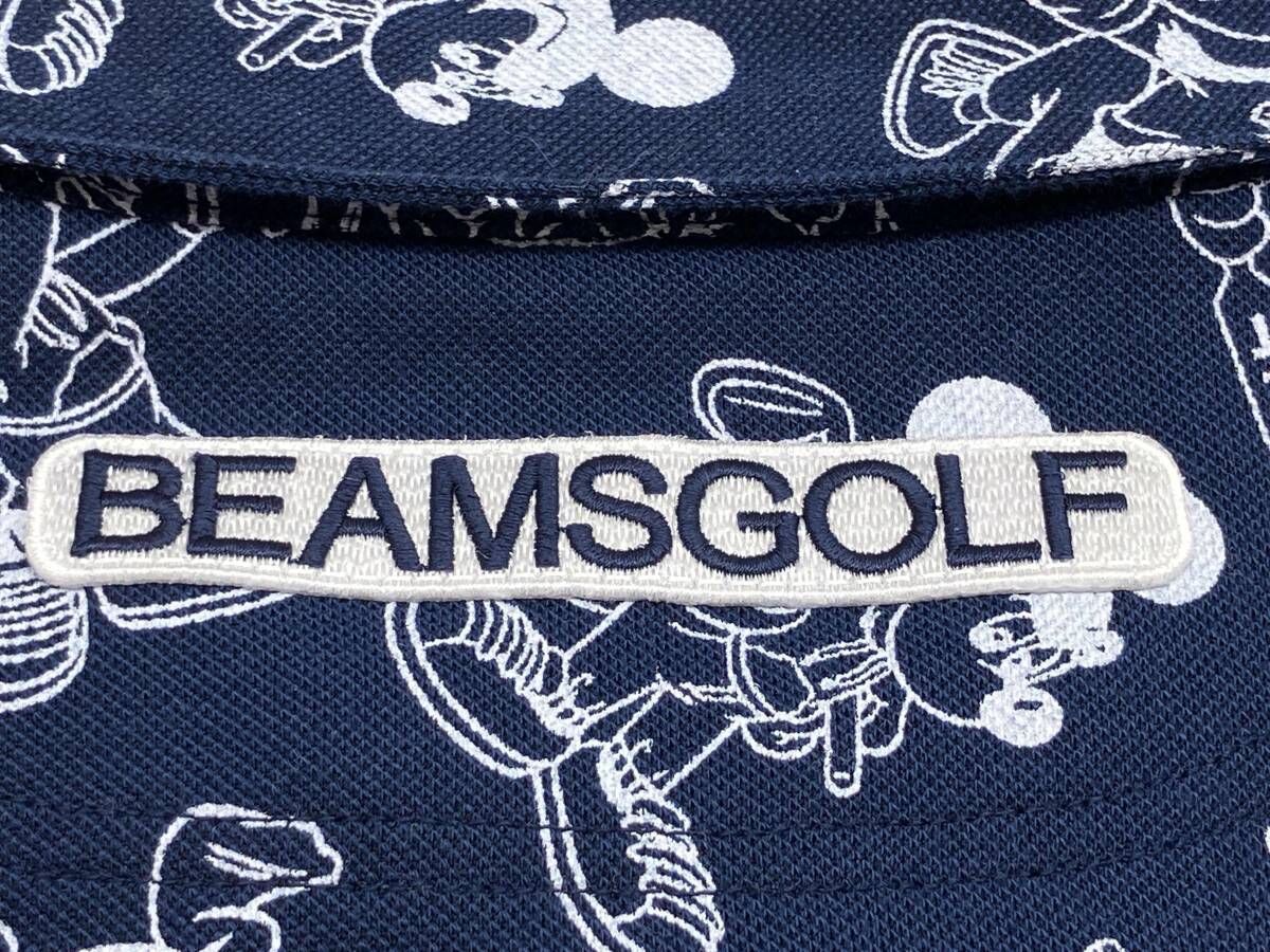 BEAMS GOLF×DISNEY ビームスゴルフ ディズニー 総柄 ポロシャツ 半袖
