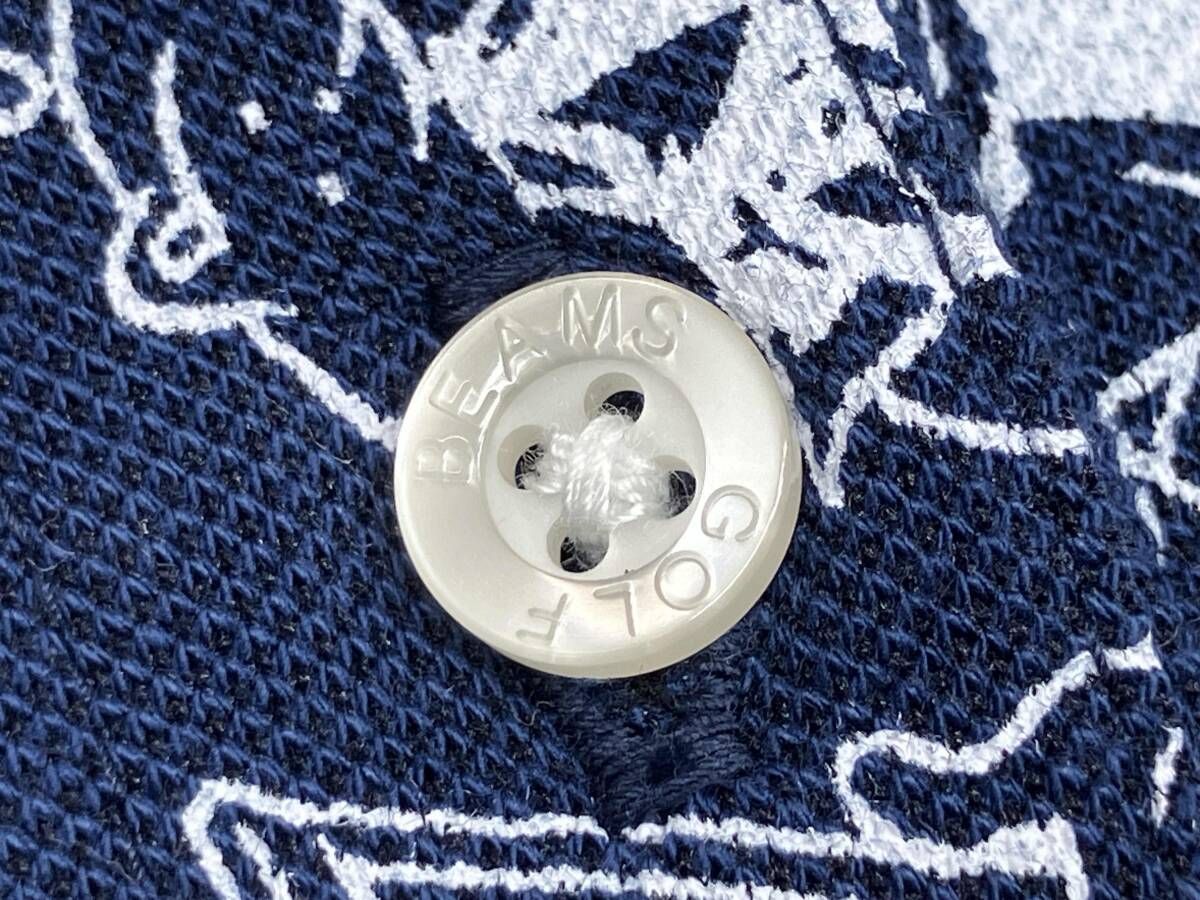 BEAMS GOLF×DISNEY ビームスゴルフ ディズニー 総柄 ポロシャツ 半袖 