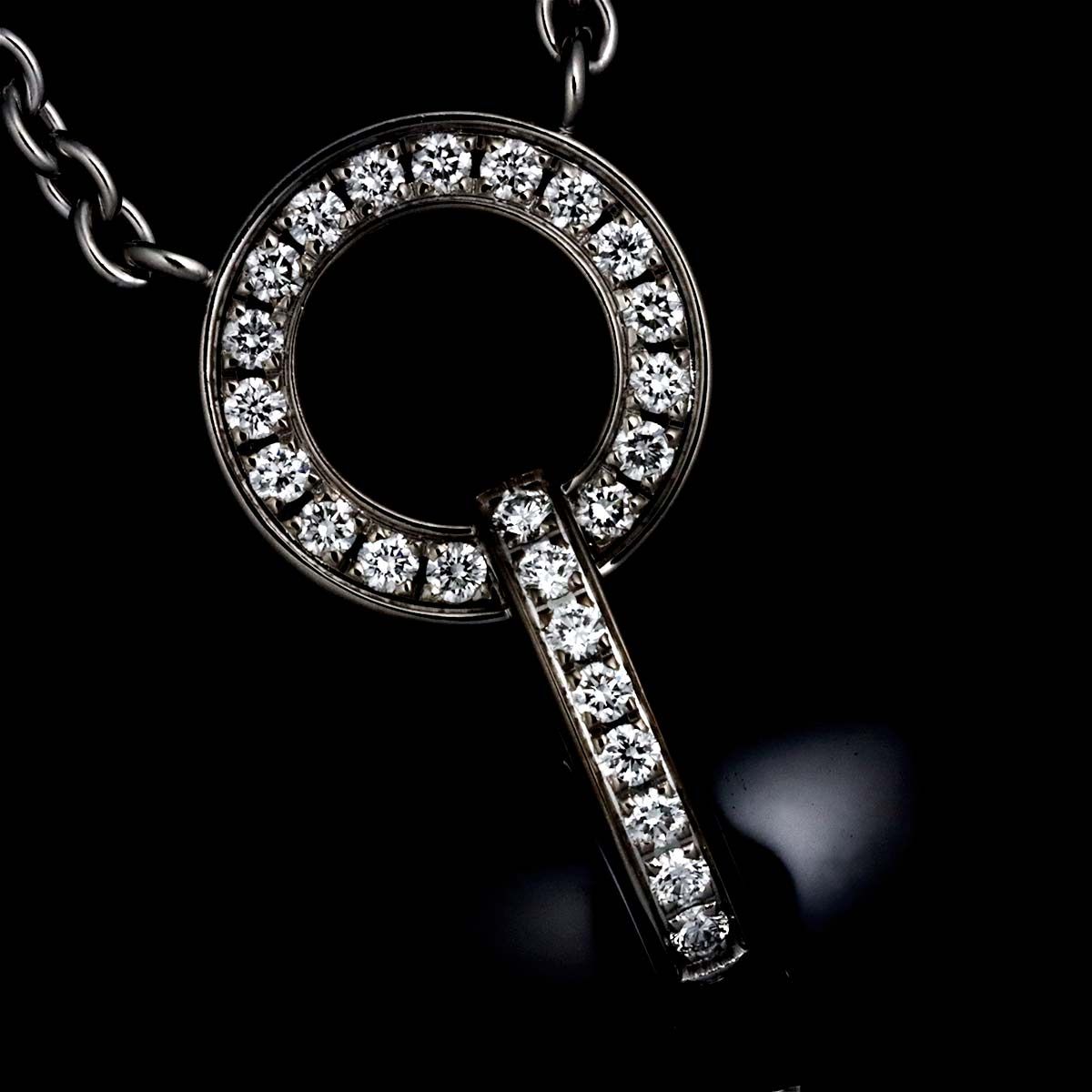 シャネル CHANEL ウルトラ ダイヤ ネックレス 41cm セラミック K18 WG 
