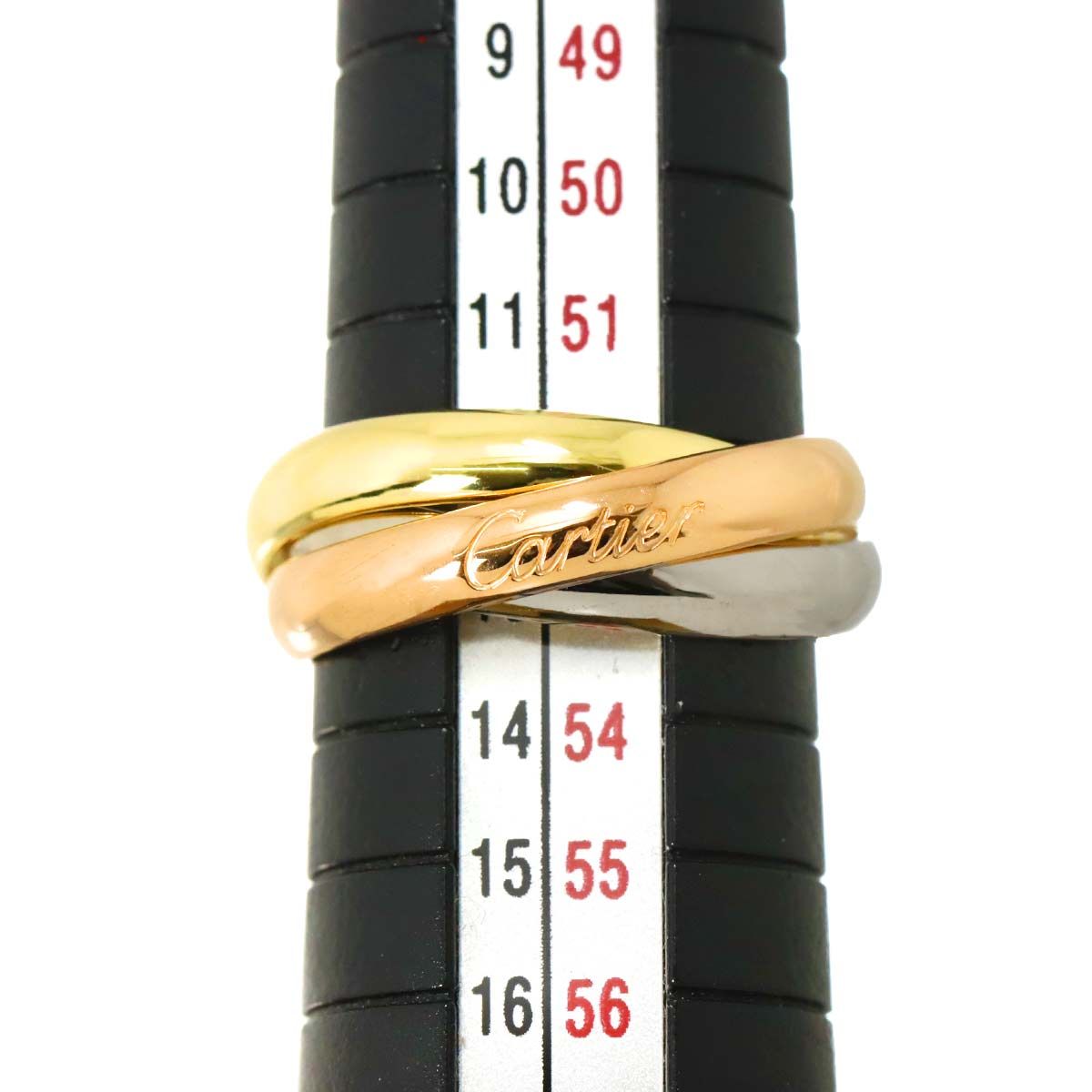 Cartier　カルティエ　トリニティリング 750YG/WG/PG 53号 カルティエ Cartier トリニティ #53 リング MM K18 YG WG PG 3連