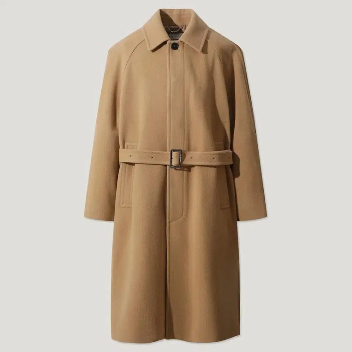 IROマンコート ロング ブークレ ベルト付きコート L