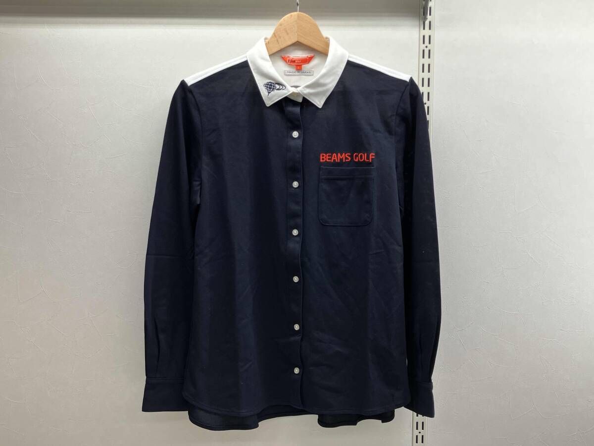 BEAMS GOLF ビームスゴルフ ポロシャツ 長袖 サイズ L ネイビー BEAMS