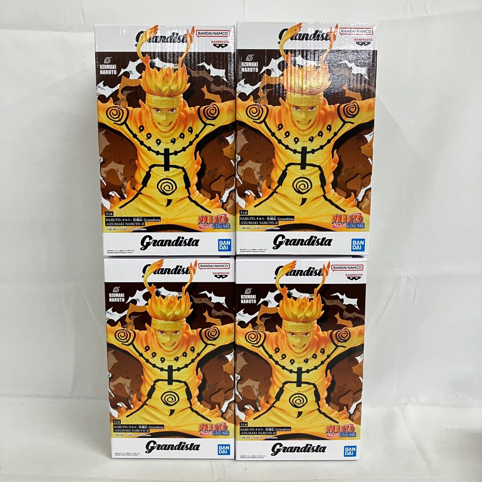未開封 ナルト疾風伝 Grandista うずまきナルト フィギュア 4個セット