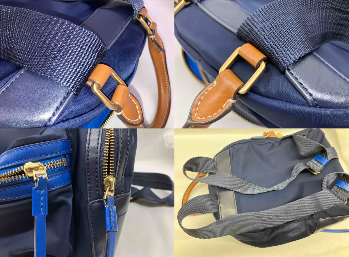 TORY BURCH ネイビー ストライプ リュック　トリバーチ TORY BURCH ネイビー ストライプ リュック トリバーチ TORY BURCH