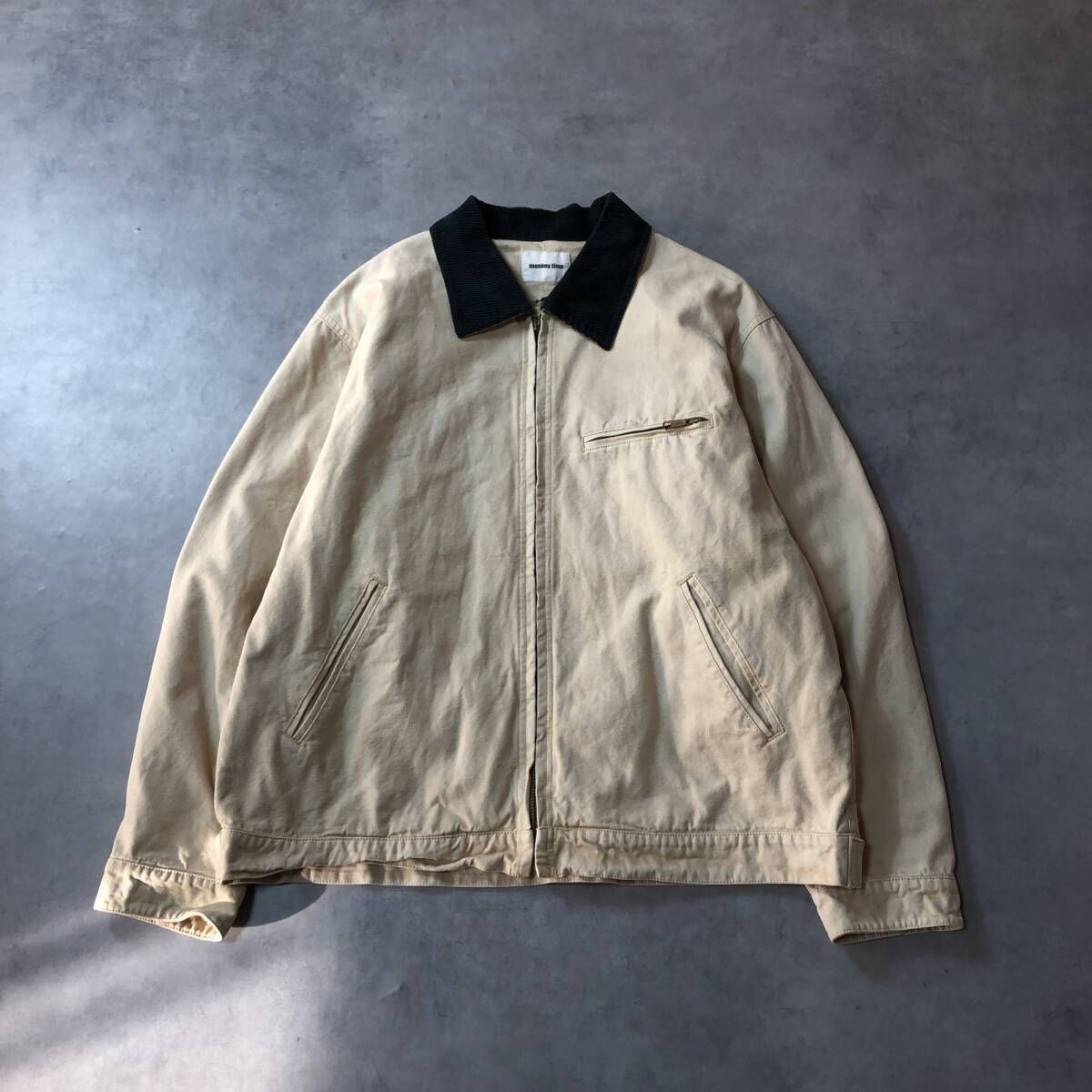 GQ4231◇monkey time : DUCK JIP JACKET◇XL◇ベージュ モンキータイム 