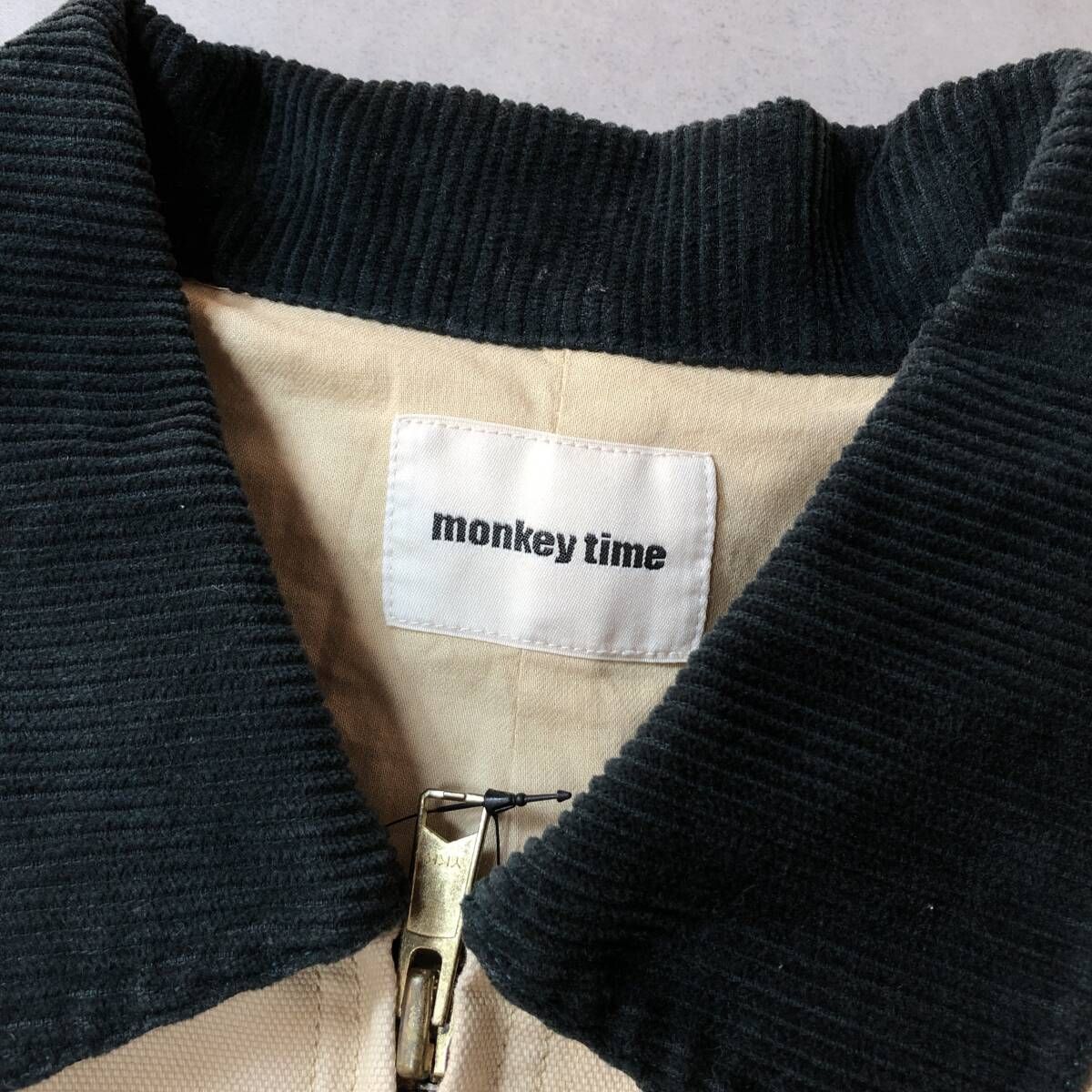 GQ4231◇monkey time : DUCK JIP JACKET◇XL◇ベージュ モンキータイム 