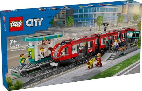 レゴ LEGO シティ ダウンタウン路面電車と停留所 811ピース おもちゃ 玩具 プレゼント ブロック 男の子 女の子 子供 7歳 8歳 9歳 小学生 電車 乗り物 模型 60423 po 6 cd 74769