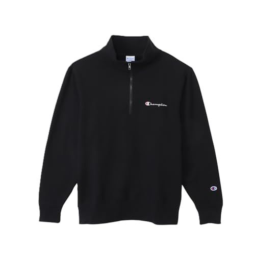 Champion スウェット 長袖 裏起毛 COTTON USA スクリプトロゴ ハーフジップスウェットシャツC 8-Y 014 Zメンズpo 3 e 75 c 22