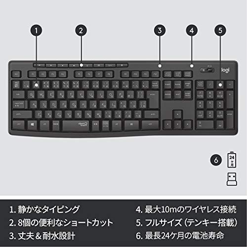  ロジクール ワイヤレスキーボード K 295 GP 静音 耐水 キーボード 無線 Unifying windows chrome グラファイト po 0 c 8 44 f 1 その他 キッチン 食器