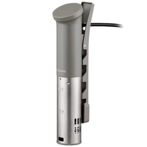 アイリスオーヤマ 低温調理器 挟みやすいクリップ式 タッチパネル操作 防水性能 浅型鍋OK 肉料理 魚料理 蒸し鶏 ローストビーフ 豆腐花 LTC 04 H ウォームグレーpo