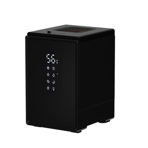 山善 加湿器 加熱式 スチーム式 上部給水 キューブ型 湿度センサー 転倒防止 間接照明 寝室 チャイルドロック 自動運転 ブラック BEAR-S 34 B po 85381 f 26