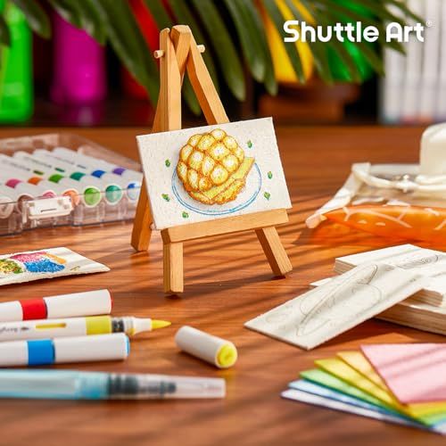  Shuttle Art スポンジペーパー 44点セット 水で膨らむ紙 アクリルマーカー12本 水筆ペン2本付き ふわふわ魔法の3 D表現 立体アート DIY手作り 材料キット 工作セット 夏休み 子供 収納ケース ポーチ付きpo 29 faa 5 ee その他 キッチン 食器