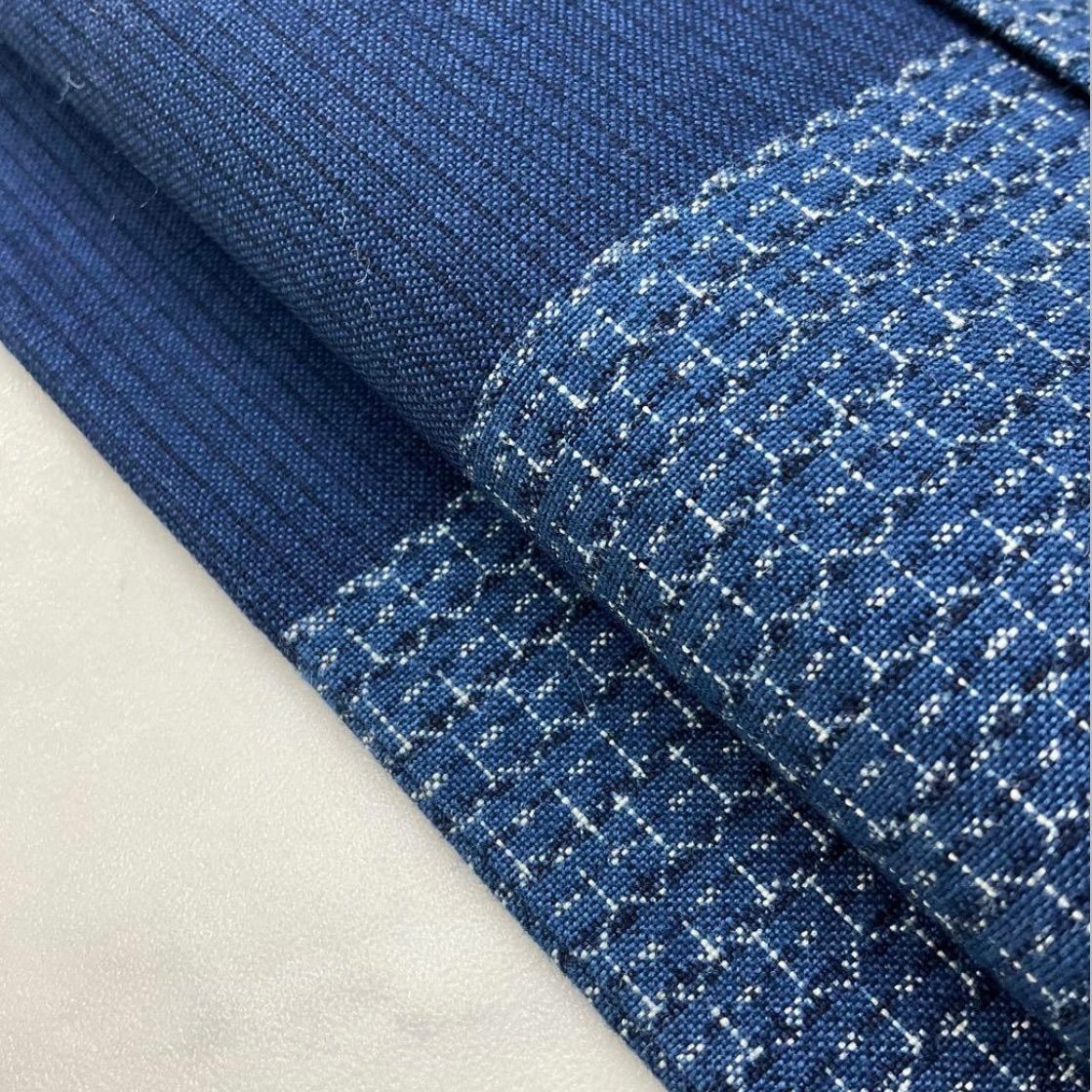  kimono one◆kimonoarisa◆厳選◆♥同然◆本場久留米絣◆袷◆本藍染◆上質な手織り木綿◆仕付け糸付き◆広衿◆ロング◆裄65.5肩丈163 紬 着物