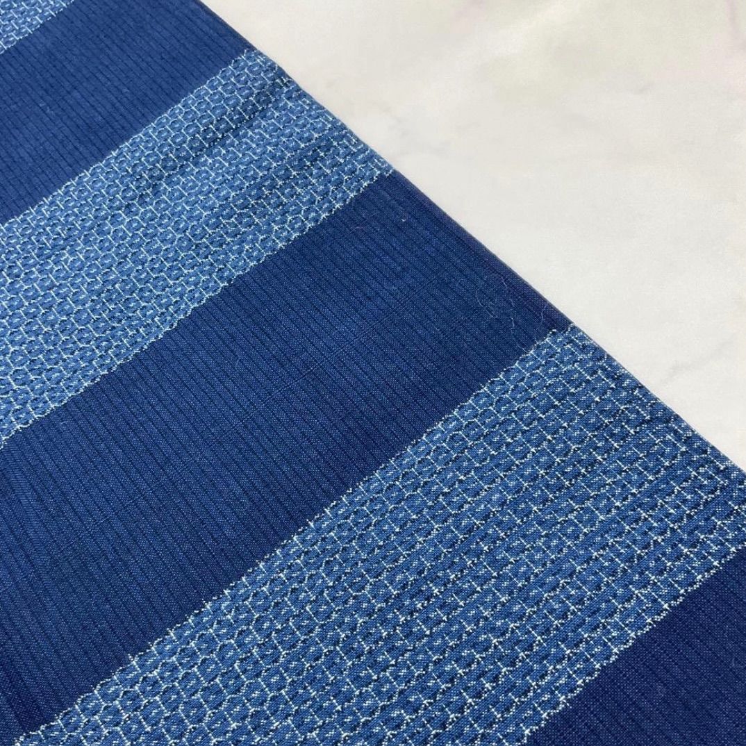 one◆kimonoarisa◆厳選◆♥同然◆本場久留米絣◆袷◆本藍染◆上質な手織り木綿◆仕付け糸付き◆広衿◆ロング◆裄65.5肩丈163