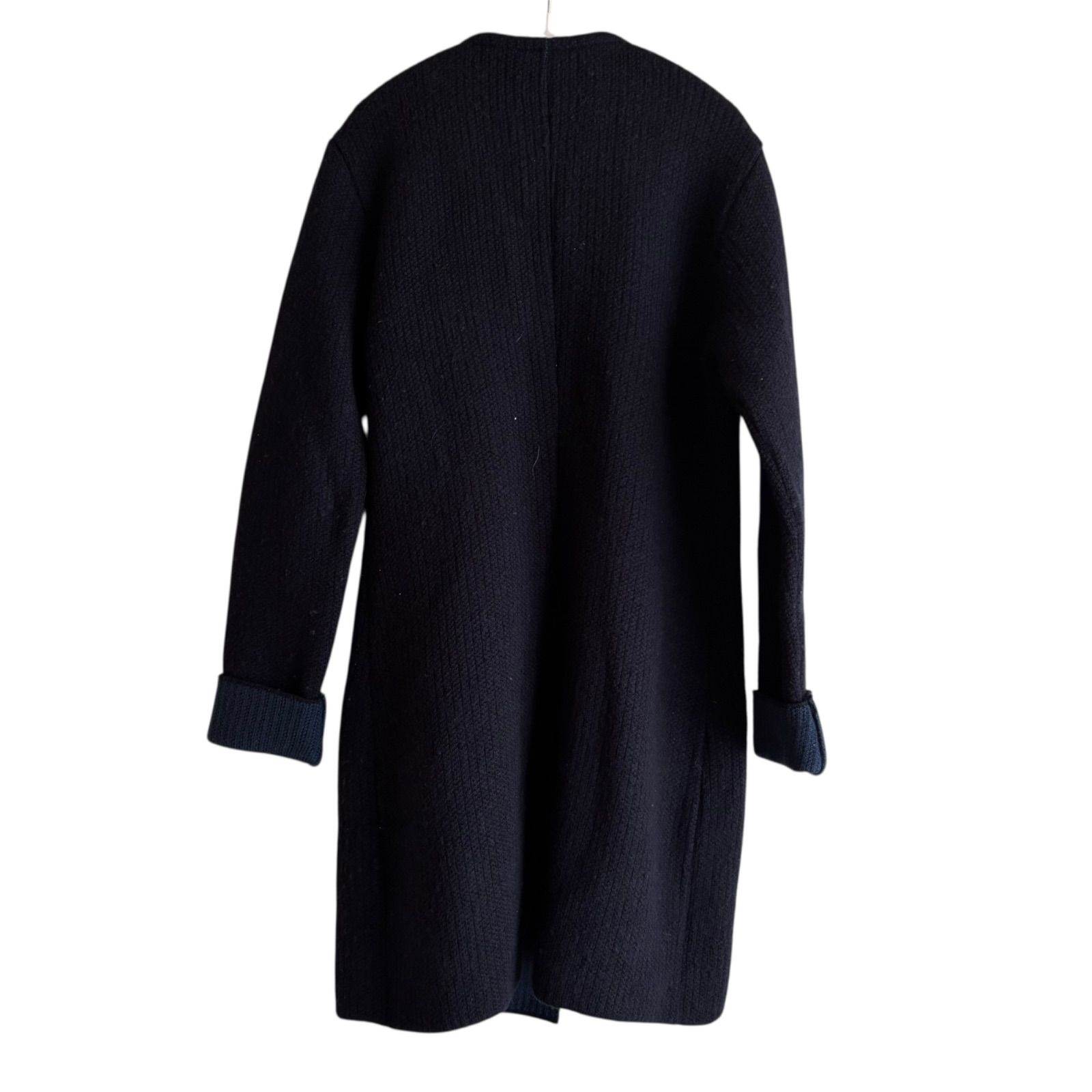 ZM1676 KENZO ケンゾー ニットロングコート ネイビー レディース L