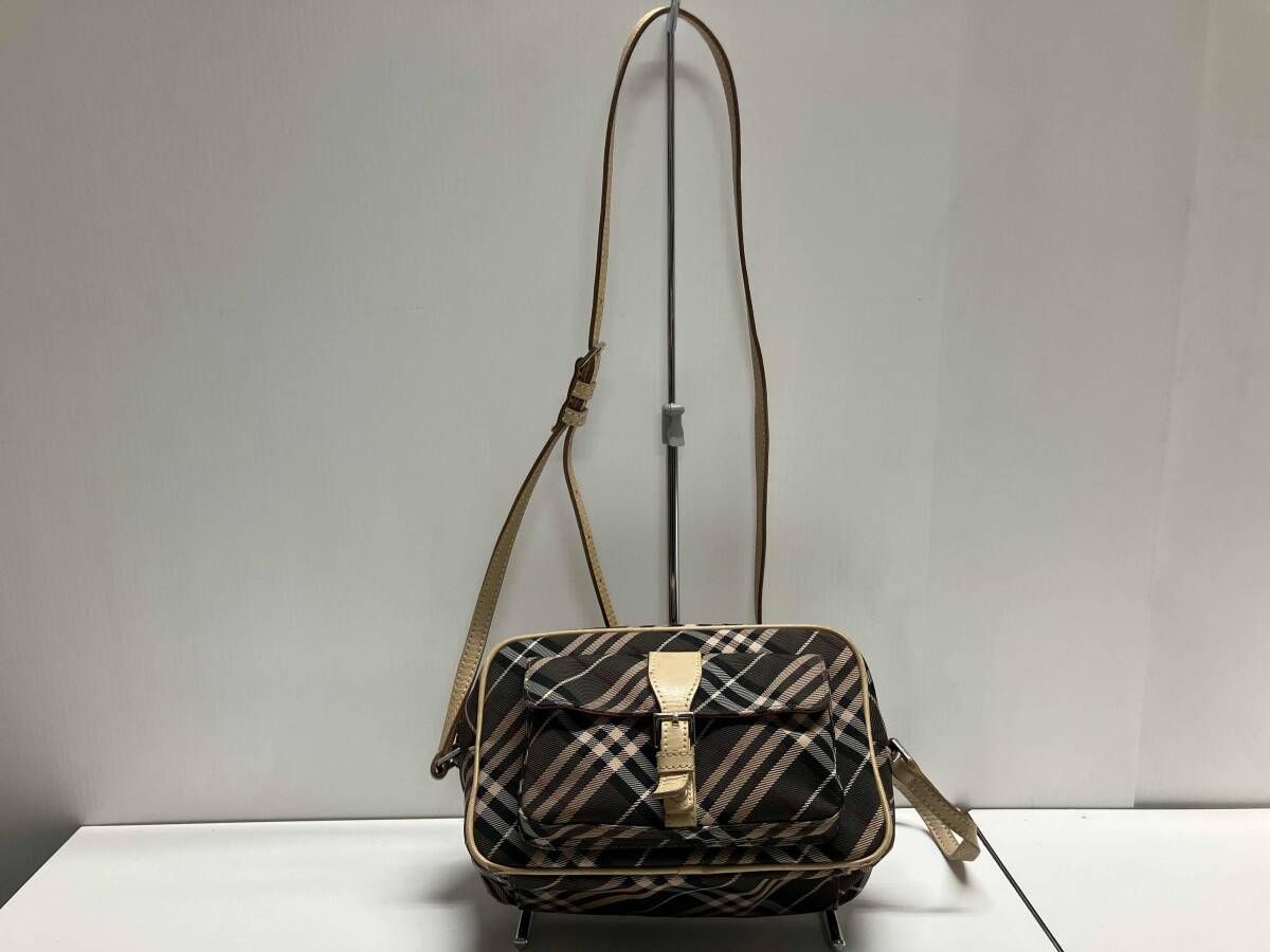 BLUE LABEL バーバリー ブルー レーベル ショルダーバッグ ブラウン ノバチェック ZAE 74-100-70 小さめ