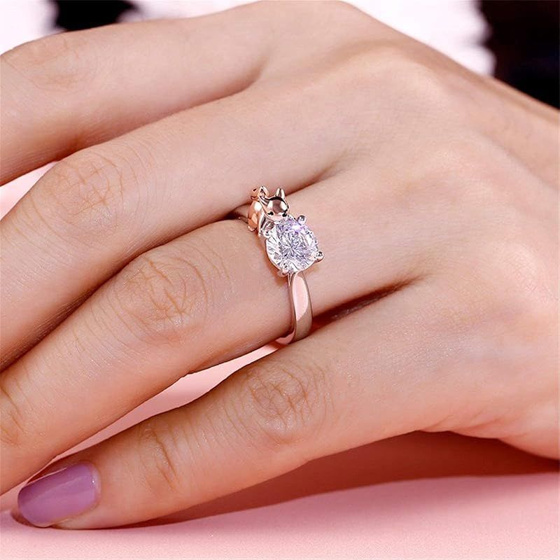 新品】 [Jeulia] レディース 指輪 狐 キツ リング 金属アレルギー対応