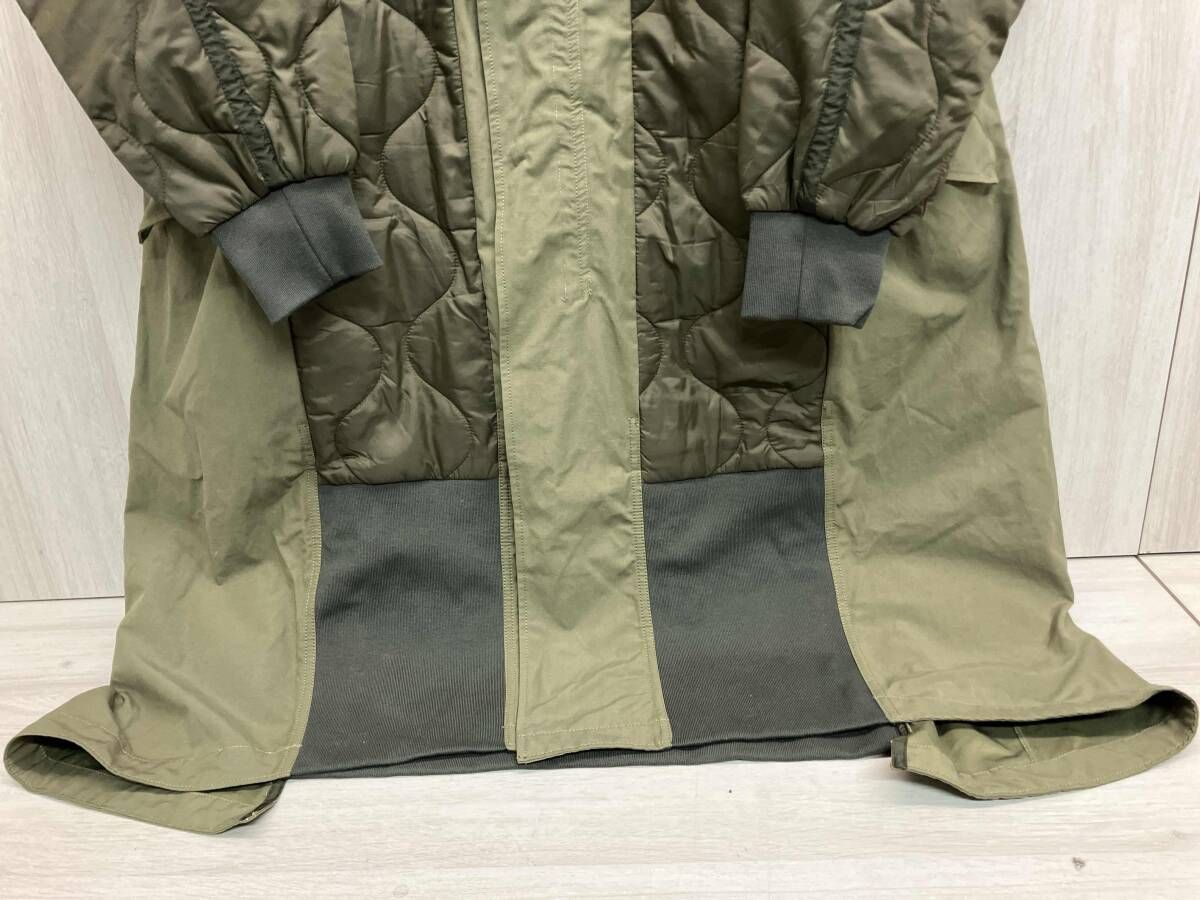 TYPY ユニセックスブランドetsintä エシンタ キルティングコート マキシミリタリー ONE サイズ カーキ