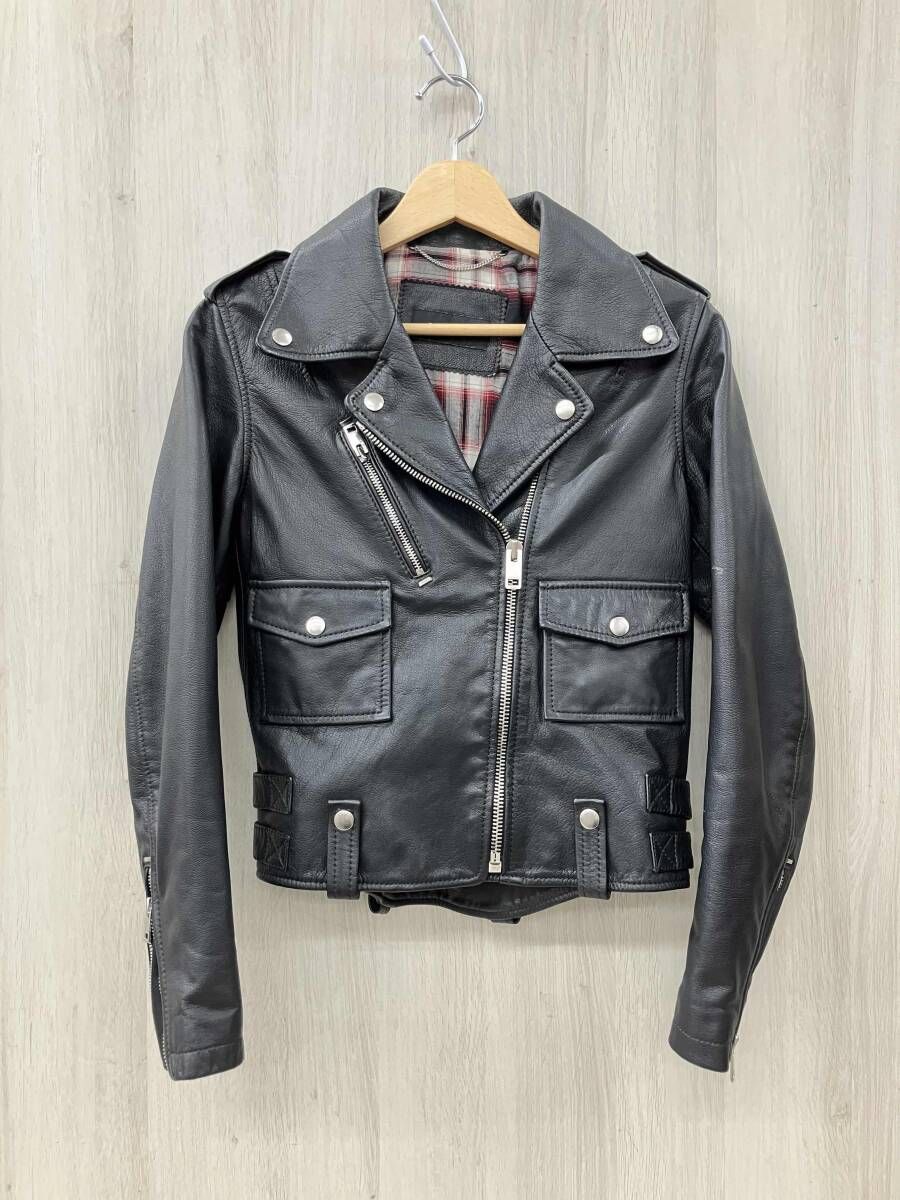 DIESEL ディーゼル ジャケット ゴートレザーライダースジャケット ブラック XSサイズ