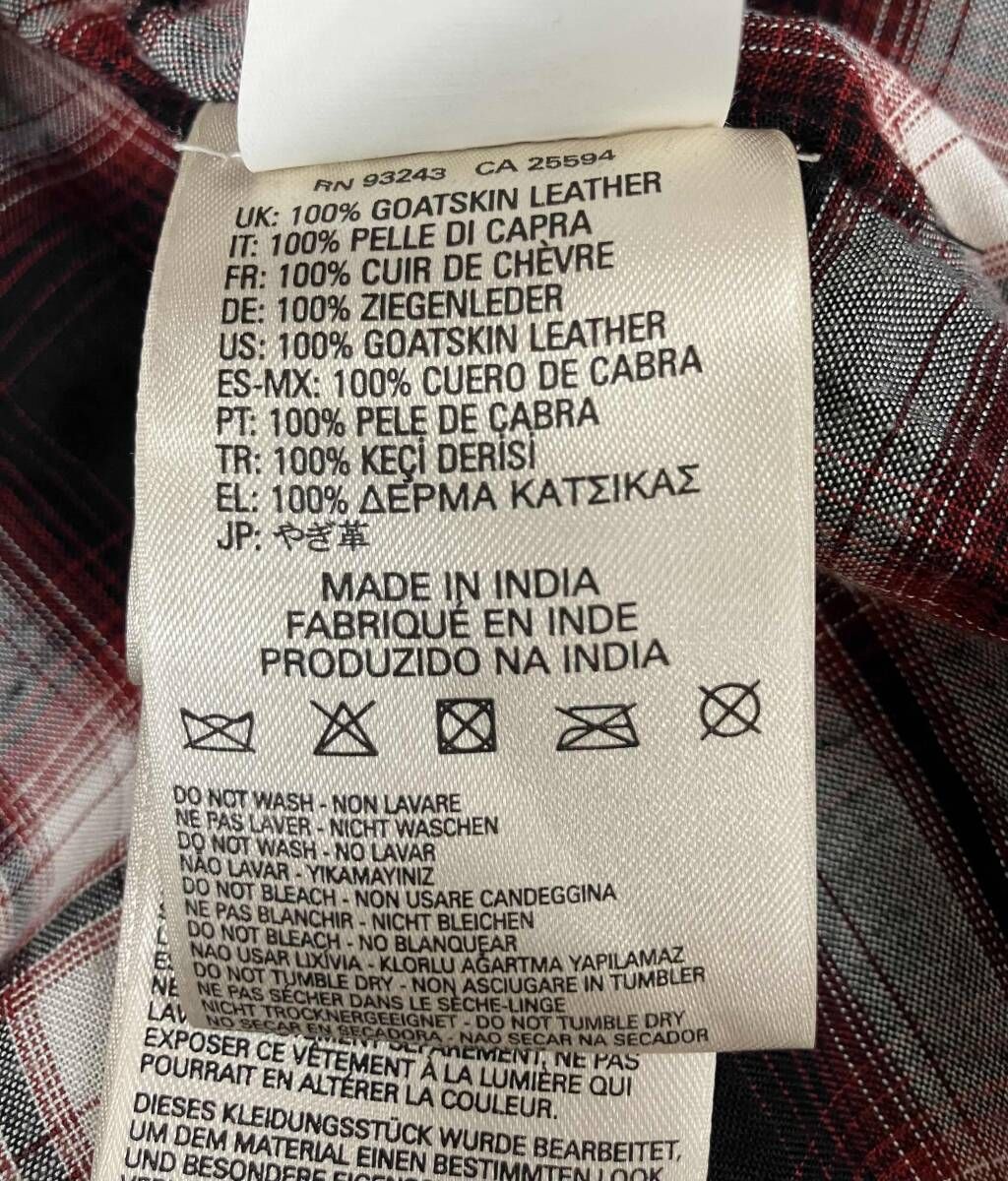  DIESEL ディーゼル ジャケット ゴートレザーライダースジャケット ブラック XSサイズ その他 小物