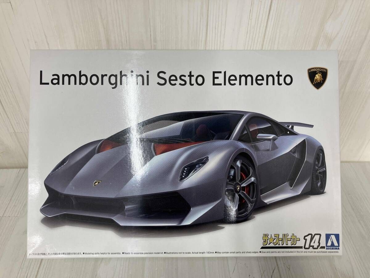 Unassembled Plastic Model Aoshima 1/24 '10 Lamborghini Sesto Element The Super Cars Series No.14